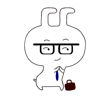 後悔で疲れた黒縁うさぎ